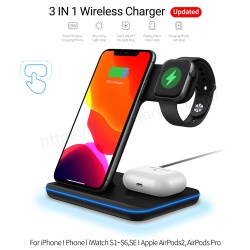 Mobile Cell Phone Watch Earphone 3 in 1 Wireless Charger