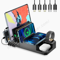 5*ports Magnetic Suction 3 in 1 Multifunctional Mobile Cell Phone Smart Watch Earphone Wireless Charger