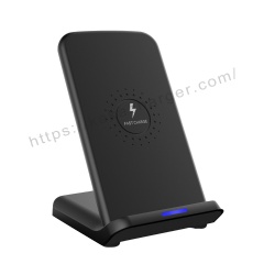 15W Vertical Upright Desktop Dual-coil Mobile Phone Quick Fast Charging Wireless Charger Holder